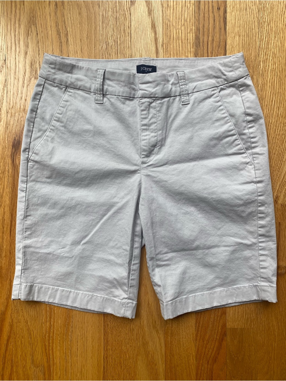 J. Crew Light Gray Chino Bermuda Shorts